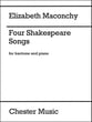 Four Shakespeare Songs Vocal Solo & Collections sheet music cover